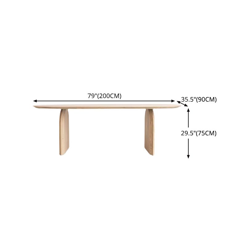 Oval Double Pedestal Modern Table Solid Wood Fixed Table for Home Use Clearhalo ' dining_table' 'Dining Tables & Seating' 'Dining Tables' 'furn' 'furn_dining_table' 'Furniture' 'furniture_dining_table' 'Kitchen & Dining Furniture' 'kitchen&dining_furn' 'kitchen' 'kitchen_dining_table' 1200x1200_3d2e05aa-b6be-4938-9d3a-4c751acf4861