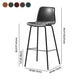 Glossy Leather Square Bar Stool Industrial Metal Stools with Back Legs Clearhalo 'Bar Furniture' 'Bar Stools' 'bar_stools' 'furniture_bar_stools' 'Kitchen & Dining Furniture' 'kitchen&dining_furn' 'kitchen' 'kitchen_furn' Furniture' 1200x1200_3d2e260f-2326-4065-87eb-622e3494982a