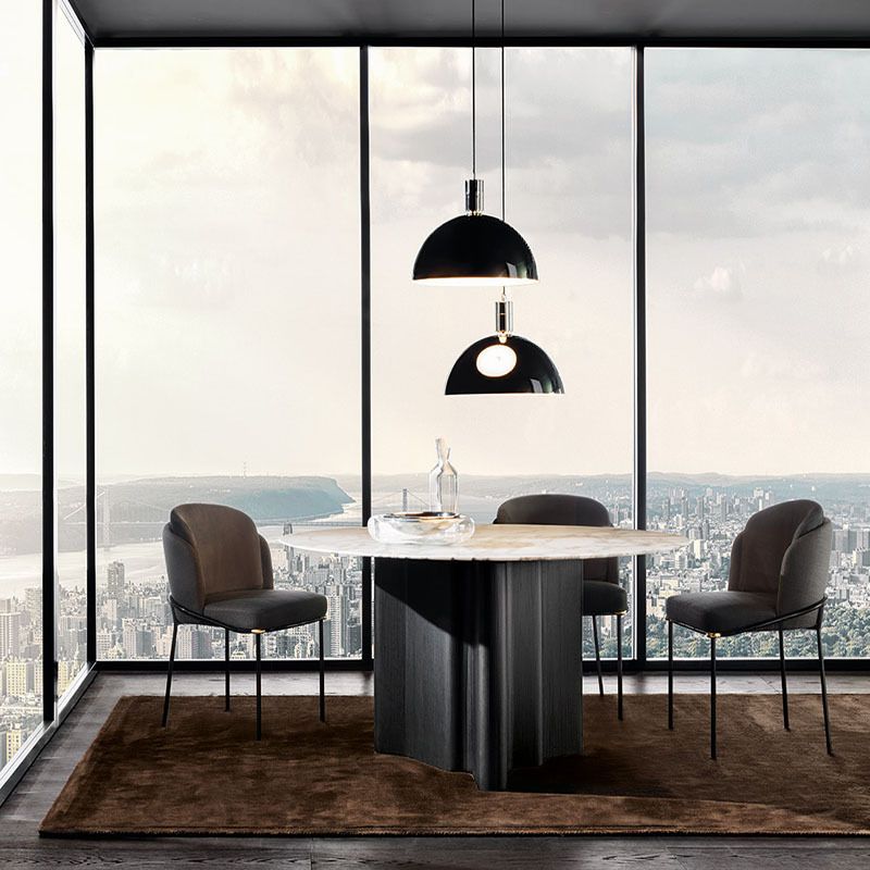 Chaise de restauration en lin contemporain chaise Parsons intérieure en finition mate pour la maison