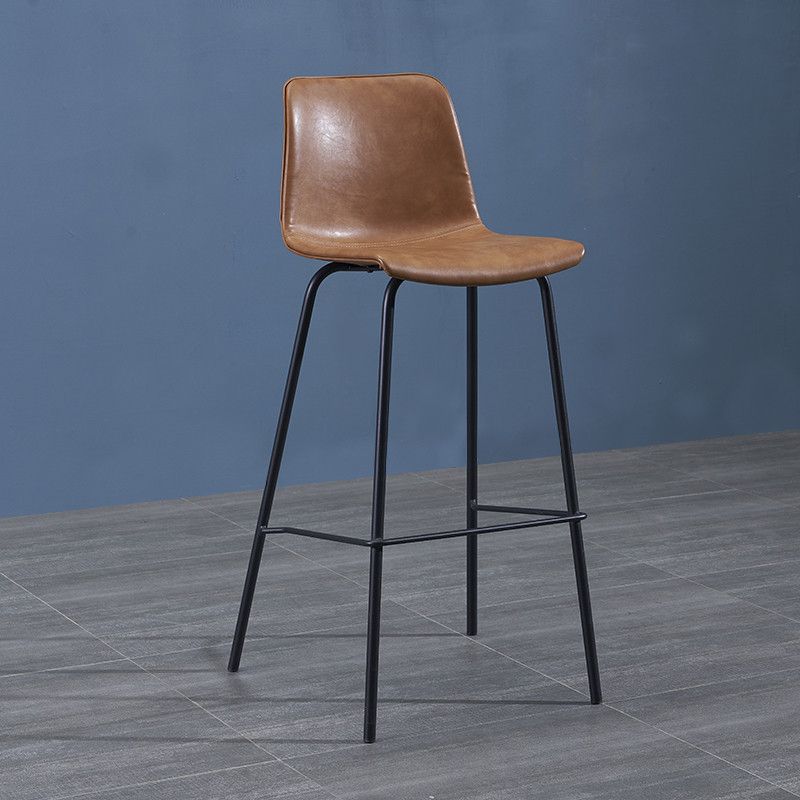 Contemporary Style Bar-stool Leather Counter Bar Stool for Kitchen Bar with Metal Legs Clearhalo 'Bar Furniture' 'Bar Stools' 'bar_stools' 'furn' 'furn_bar_stools' 'Furniture' 'furniture_bar_stools' 'Kitchen & Dining Furniture' 1200x1200_3d2fe8dc-a168-4c1c-b9ad-9c142f2c6e9f