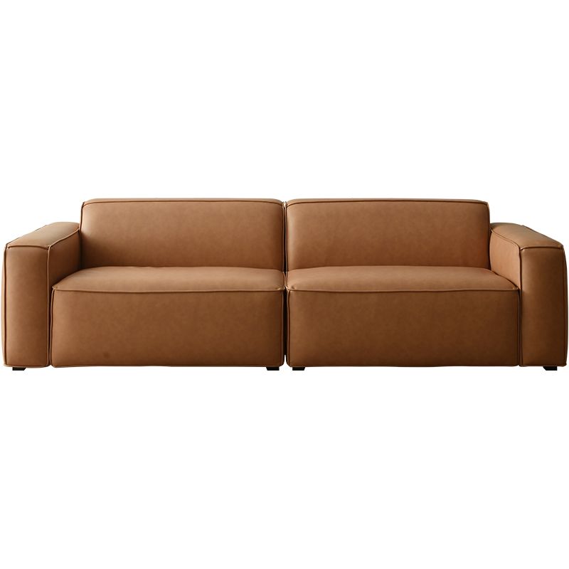 Contemporary Stationary Faux Leather Sofa Living Room Square Arm Tight Back Sofa Clearhalo 'furn' 'furn_sofas' 'Furniture' 'Living Room Furniture' 'Sofa' 'sofas' 1200x1200_3d30d449-3e7b-48c1-bb79-cab8174b8b78