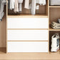 Bedroom Wardrobe Armoire Cabinet, Artificial Wood Modern Storage Cabinet with Drawers