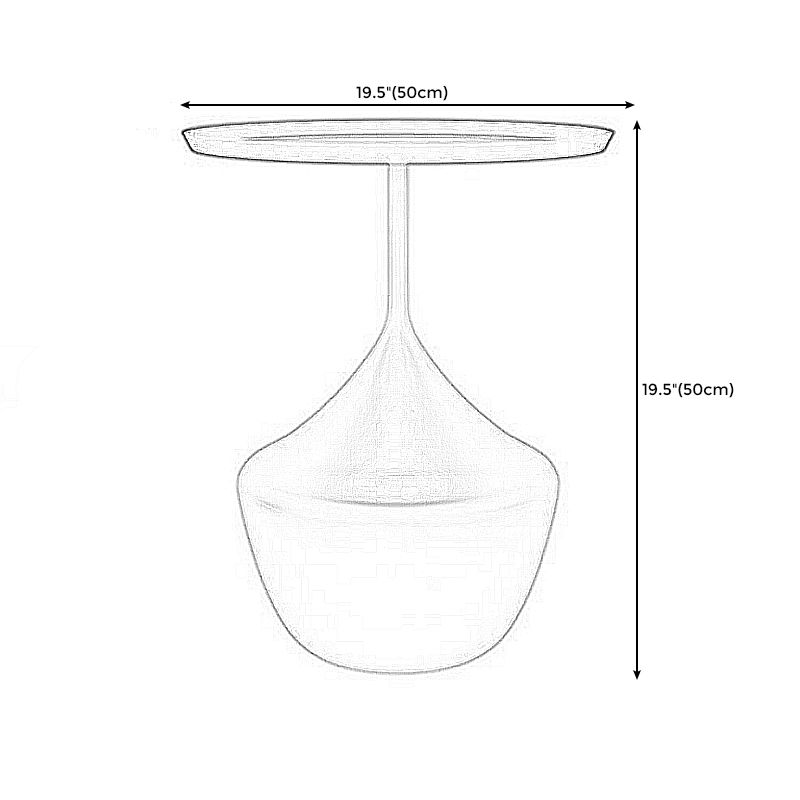 Modern Single Pedestal Base Solid Color Metal Round End Table Clearhalo 'Coffee & Accent Tables' 'End & Side Tables' 'end_side_tables' 'furn' 'furn_end_side_tables' 'Furniture' 'Living Room Furniture' 1200x1200_3d32dc82-2d73-4e94-af3a-ca60bd256cb8