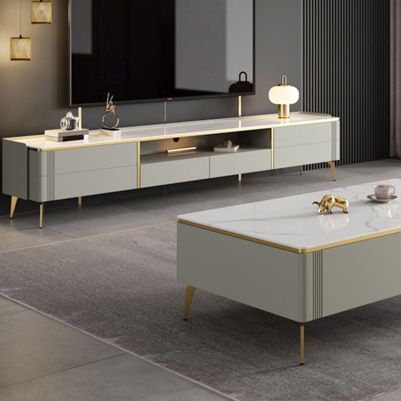 Stone Media Console Modern Media Console TV Stand for Living Room Clearhalo 'furn' 'furn_tv_stands_entertainment_centers' 'Furniture' 'Living Room Furniture' 'TV Stands & Entertainment Centers' 'TV Stands & Media Storage Furniture' 'tv_stands_entertainment_centers' 1200x1200_3d33026b-cb2c-4d2e-8aed-a3c8cefa11b0