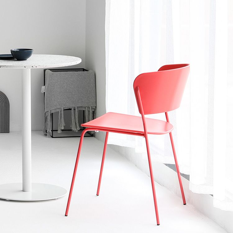 Matte Finish Industrial Dining Side Chair Open Back Plastic Dining Chair Clearhalo ' kitchen&dining_furn' 'Dining Chairs' 'Dining Tables & Seating' 'dining_chair' 'furn' 'furn_dining_chair' 'Furniture' 'furniture_dining_chair' 'Kitchen & Dining Furniture' 'kitchen' 1200x1200_3d3386fd-f778-45e6-a94c-e592b3685061