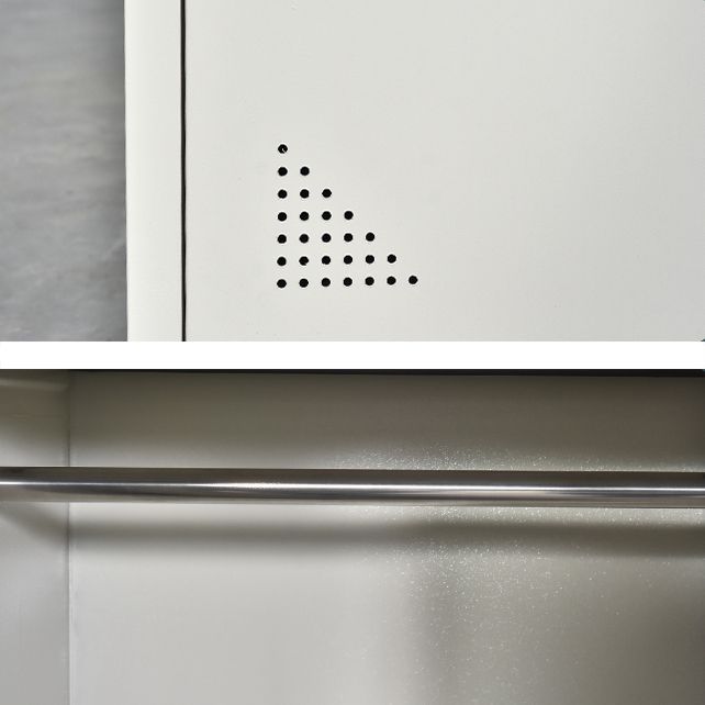 Witte stalen opbergkast eigentijds scharnierende garderobe kast