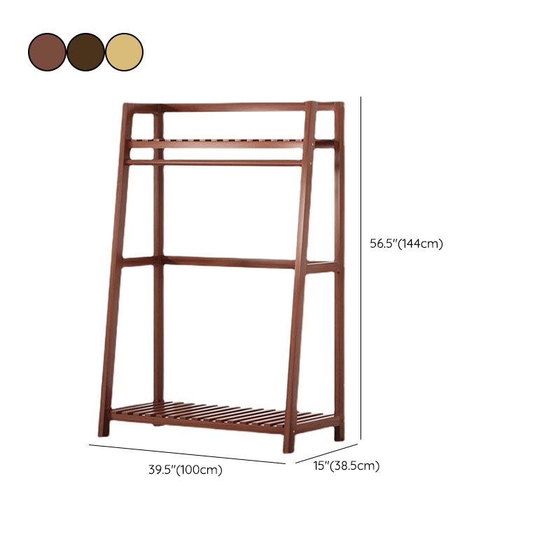 Woonkamer Autekast Rek Wood 56,69 inch Hall Tree Trapezoid Vorm Entryway Kit