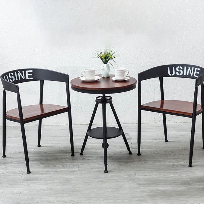 Industrial Dining Chair Open Arm Back Chair with 4 Black Metal Legs for Home Use Clearhalo ' kitchen&dining_furn' 'Dining Chairs' 'Dining Tables & Seating' 'dining_chair' 'furn' 'furn_dining_chair' 'Furniture' 'furniture_dining_chair' 'Kitchen & Dining Furniture' 'kitchen' 1200x1200_3d388ade-2412-44be-8b97-06699fdcbd24