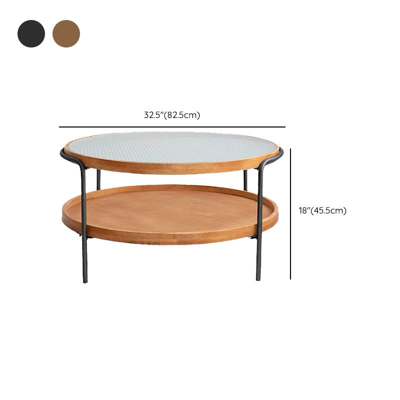 32" Wide Tropical Coffee Table Glass Storage Coffee Cocktail Table Clearhalo 'Coffee & Accent Tables' 'Coffee Tables' 'coffee_tables' 'furn' 'furn_coffee_tables' 'Furniture' 'Living Room Furniture' 1200x1200_3d393edf-eb3f-4f3b-afe7-598b94cfb531