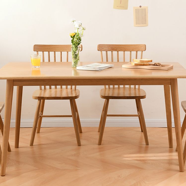 Rectangle Oak Wood Dining Table Modern Table in Nature with Double Pedestal Clearhalo ' dining_table' 'Dining Tables & Seating' 'Dining Tables' 'furn' 'furn_dining_table' 'Furniture' 'furniture_dining_table' 'Kitchen & Dining Furniture' 'kitchen&dining_furn' 'kitchen' 'kitchen_dining_table' 1200x1200_3d395bf3-f657-4091-819d-0d2a1ed2de48