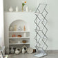 Modem & Contemporary Silver Bookcase Etagere Metal Book Shelf