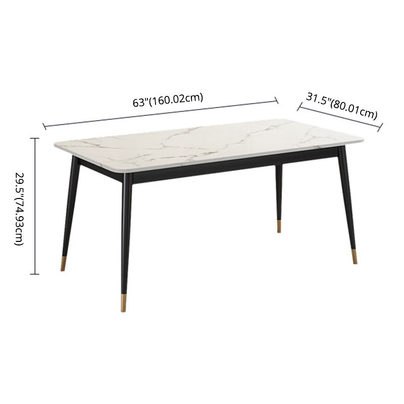 Dining Room Sets Scandinavian Metal Base Formal Rectangle Dining Table Set for Home Clearhalo 'Dining Room Sets' 'Dining Tables & Seating' 'dining_room_set' 'furn' 'furn_dining_room_set' 'Furniture' 'furniture_dining_room_set' 'Kitchen & Dining Furniture' 'kitchen&dining_furn' 'kitchen' 1200x1200_3d3bbfa3-2980-47a8-a3ca-d6a054238930