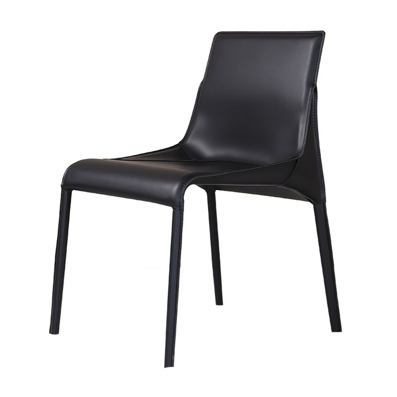Upholstered Dining Chairs Modern Faux Leather Dining Side Chair
