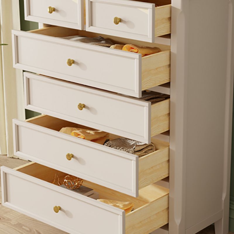 Wooden Storage Chest Dresser Classic Glam Dresser for Bedroom