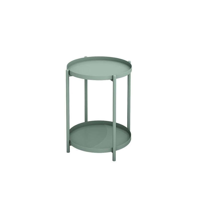 Mid-Century Metal Corner Table Tray Top Round Side End Table Clearhalo 'Coffee & Accent Tables' 'End & Side Tables' 'end_side_tables' 'furn' 'furn_end_side_tables' 'Furniture' 'Living Room Furniture' 1200x1200_3d3d6514-fcee-4817-96a3-263ad609bc7e