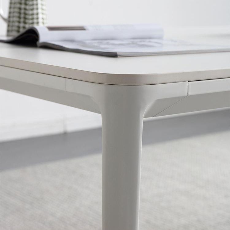 Contemporain 1/4/5/6/7 Pièces chaises de restauration Ensemble de meubles en pierre rectangulaire en blanc