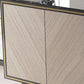 Credenza di sideboard nera glam di credenza a 4 cassetti con 2 porte per soggiorno