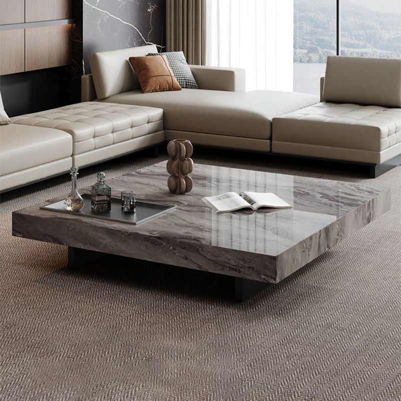 Block Coffee or End Table Contemporary Marble Square/Rectangle Prevent Scratches