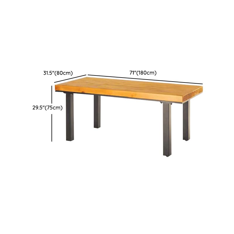 Light Brown Wood Dining Set 1/2/5 Pieces Industrial Dinette Set with Wooden Chairs Clearhalo 'Dining Room Sets' 'Dining Tables & Seating' 'dining_room_set' 'furn' 'furn_dining_room_set' 'Furniture' 'Kitchen & Dining Furniture' 1200x1200_3d3f818f-4509-40e0-9490-4a4f58076140