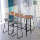 Juego de mesa de bar Glam para interiores, juego de mostrador con caballete de madera maciza de 1/2/3/5 piezas en color natural