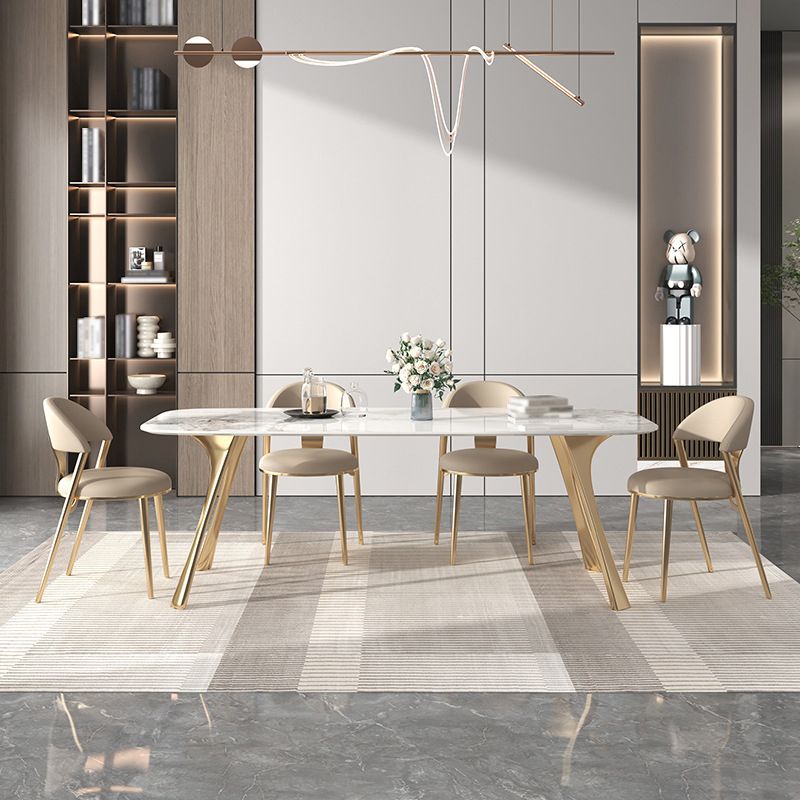 Luxury 1/2/5/7 Pieces Dining Set Sintered Stone Top Dining Table with Leather Chairs Clearhalo 'Dining Room Sets' 'Dining Tables & Seating' 'dining_room_set' 'furn' 'furn_dining_room_set' 'Furniture' 'furniture_dining_room_set' 'Kitchen & Dining Furniture' 1200x1200_3d3ff195-d2db-4ddf-84b3-71fb0d895a21