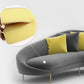 Contemporary Sloped Arm Sofa Velvet Curved Sofa for Living Room, Apartment