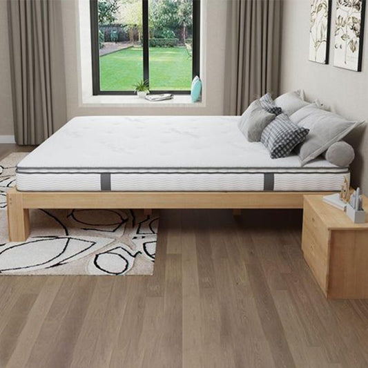Solid Wood Standard Bed without Headboard and  Footboard Bed