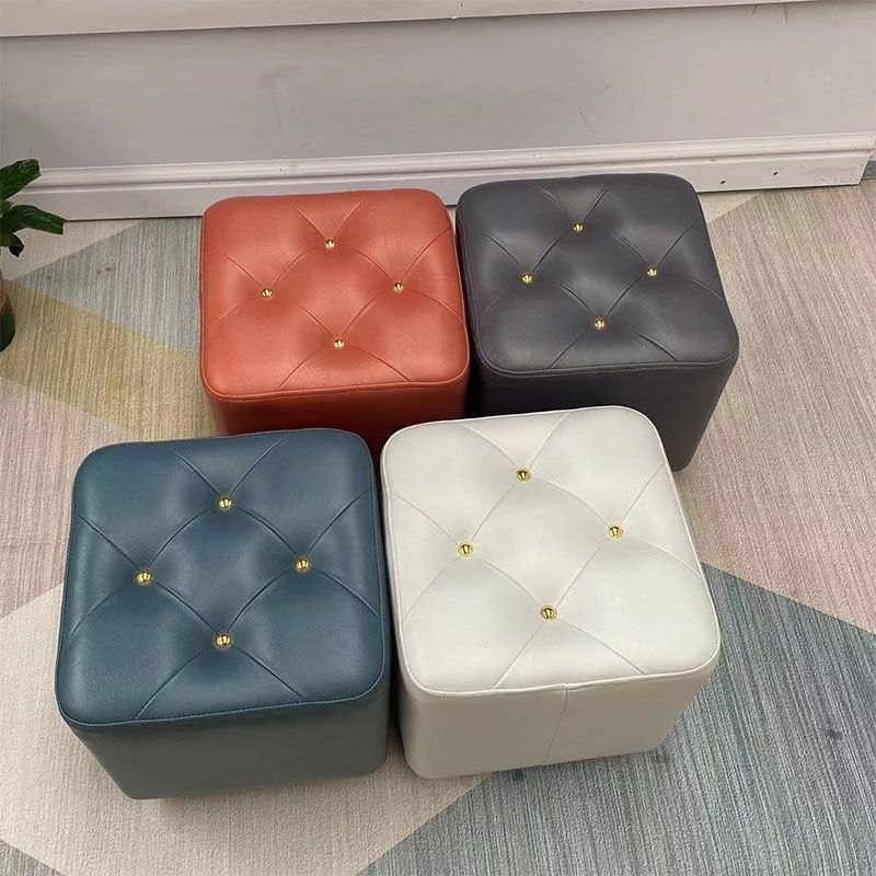 Modern Cotton Pouf Ottoman Plain Square Tufted Water Resistant Chair Pouf Clearhalo 'furn' 'furn_ottomans_poufs' 'Furniture' 'Living Room Furniture' 'Ottomans & Poufs' 'ottomans_poufs' 1200x1200_3d473c80-3852-4955-a5e5-a22610ea7d0c