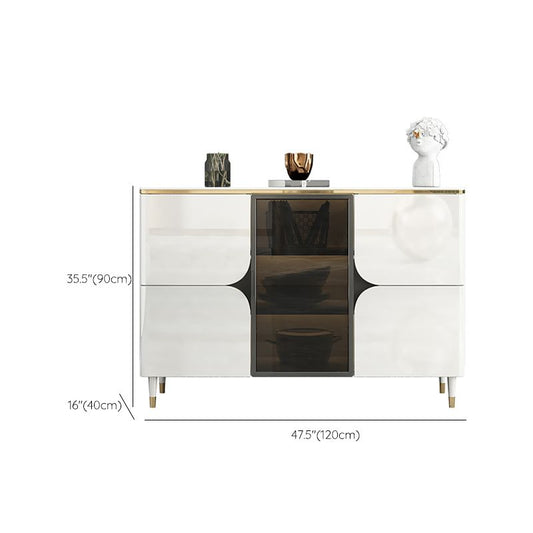 Contemporary Buffet Sideboard Stone Buffet Stand with Cabinets Clearhalo 'buffet_sideboard' 'Buffets & Sideboards' 'furn' 'furn_buffet_sideboard' 'Furniture' 'Kitchen & Dining Furniture' 1200x1200_3d477ed8-f3b9-405d-aebd-d4bd2ffc99ba