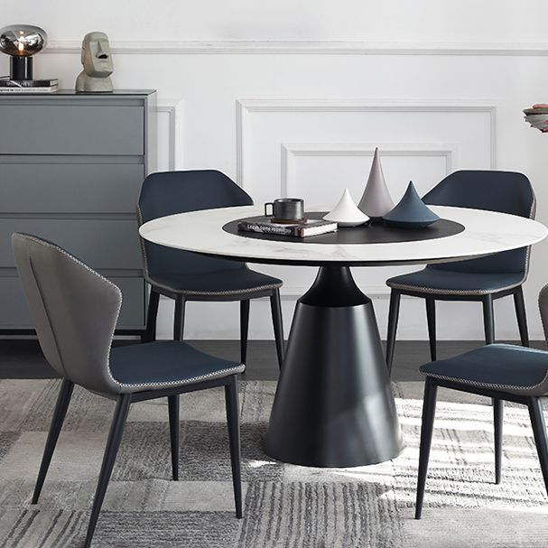 Modern Style Round Shape Dining Set Sintered Stone Top Dining Table Furniture for Restaurant Clearhalo 'Dining Room Sets' 'Dining Tables & Seating' 'dining_room_set' 'furn' 'furn_dining_room_set' 'Furniture' 'furniture_dining_room_set' 'Kitchen & Dining Furniture' 'kitchen&dining_furn' 'kitchen' 1200x1200_3d484b81-8b1a-4c3c-8670-c9806fa325aa