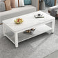 17"H Contemporary Coffee Table Rectangle White Coffee Cocktail Table Clearhalo 'Coffee & Accent Tables' 'Coffee Tables' 'coffee_tables' 'furn' 'furn_coffee_tables' 'Furniture' 'Living Room Furniture' 1200x1200_3d498b9a-0650-40bb-b5f3-c2c7ae0abaeb