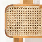 1-türiger Nachttisch aus Rattan, moderner Nachttisch mit Beinen, 59,9 cm hoch