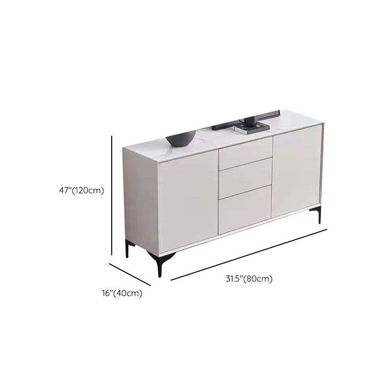 Stone di pietra Scheda laterale in stile moderno con armadi e cassetti