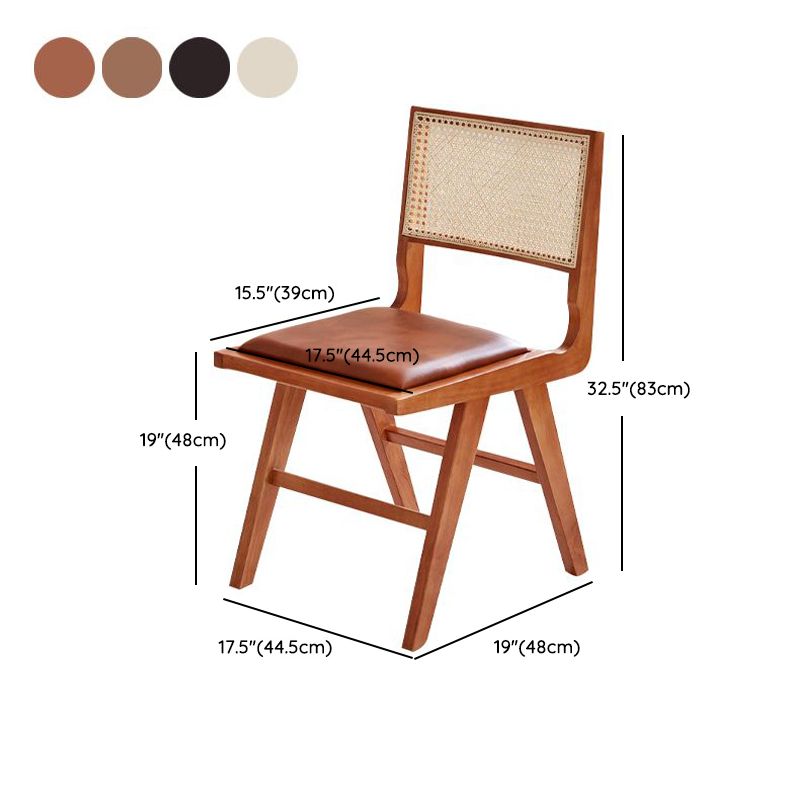 Contemporary Side Chair Wood Open Back Dining Room Chair for Dining Room