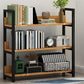 Open Steel Wood Bookcase Modern Home Simple Office Rectangular Bookshelf