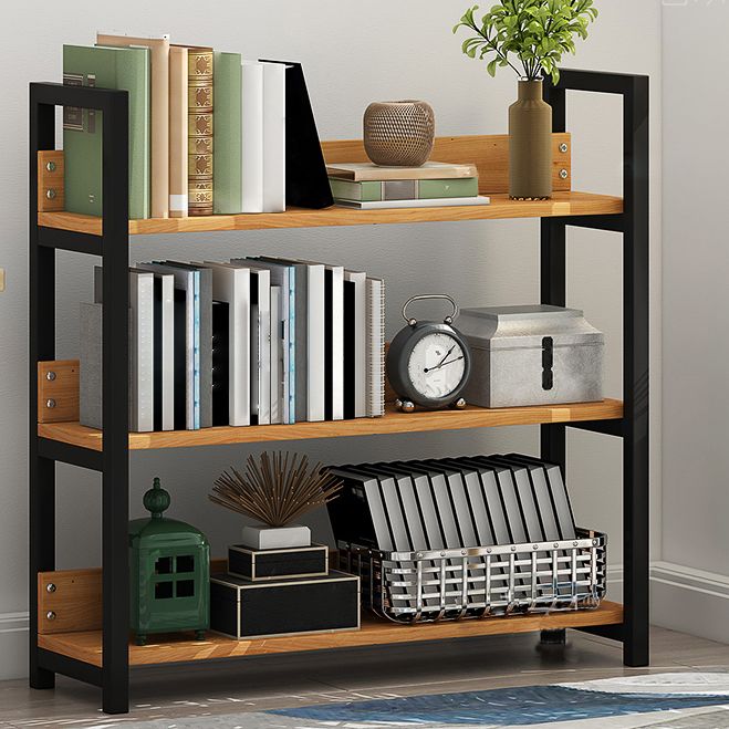 Open Steel Wood Bookcase Modern Home Simple Office Rectangular Bookshelf