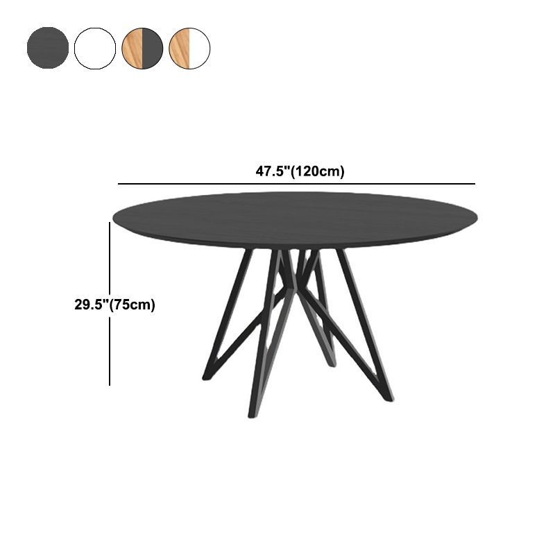 Metal Contemporary Round Dining Table Pine Wood Top Table for Dining Room Clearhalo ' dining_table' 'Dining Tables & Seating' 'Dining Tables' 'furn' 'furn_dining_table' 'Furniture' 'furniture_dining_table' 'Kitchen & Dining Furniture' 'kitchen&dining_furn' 'kitchen' 'kitchen_dining_table' 1200x1200_3d4e275a-fb1d-4edb-b2d0-22809311599c