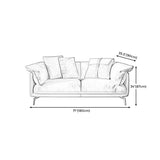 Pillow Armrest Latex Seat Imitation Leather & Leather Upholstered Rectangular Sofa Clearhalo 'furn' 'furn_sofas' 'Furniture' 'furniture_sofas' 'kitchen' 'kitchen_sofas' 'Living Room Furniture' 'Sofa' 'sofas' 1200x1200_3d4f143c-6e69-421a-8a59-2f36a92fb3d6