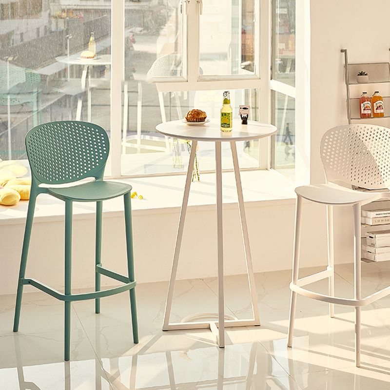 Nordic Style Bar-stool Plastic Counter Bar Stool for Kitchen Bar with Plastic Legs Clearhalo 'Bar Furniture' 'Bar Stools' 'bar_stools' 'furn' 'furn_bar_stools' 'Furniture' 'furniture_bar_stools' 'Kitchen & Dining Furniture' 1200x1200_3d4fd387-f2dc-4039-86bf-34b16406ba2c