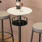 Contemporary Bar Dining Table Indoor Pedestal Marble Top Bar Height Table 42-Inch Top Clearhalo 'Bar Furniture' 'Bar Tables' 'bar_tables' 'furn' 'furn_bar_tables' 'Furniture' 'furniture_bar_tables' 'Kitchen & Dining Furniture' 'kitchen&dining_furn' 'kitchen' 1200x1200_3d512060-83db-40e0-81ce-9bcf1e84d786