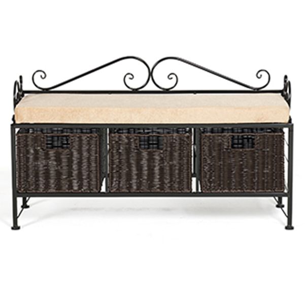 Rectangle 13.8" Wide Entryway Bench Traditional Upholstered Seating Bench with Cushioned Clearhalo 'Benches' 'Chairs & Seating' 'furn' 'furn_benches' 'Furniture' 'Living Room Furniture' 1200x1200_3d51bffb-91e2-48d7-beb3-1c8044889702