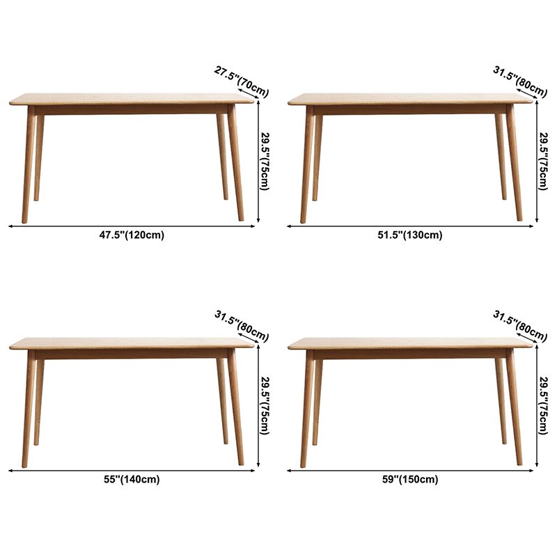 Rectangle Casual Dining Table Brown Tone Fixed Table with Oakwood Solid Wood Clearhalo ' dining_table' 'Dining Tables & Seating' 'Dining Tables' 'furn' 'furn_dining_table' 'Furniture' 'furniture_dining_table' 'Kitchen & Dining Furniture' 'kitchen&dining_furn' 'kitchen' 'kitchen_dining_table' 1200x1200_3d534b51-29ce-47a4-9683-3cecfd54748e