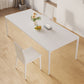 Pièces modernes 1/3/4/5/7 Pièces Table à manger Set Pierre Rectangle Meubles en blanc