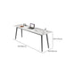 Descrito de la oficina de piedra rectángulo Top Office Modern Writing Desk for Office