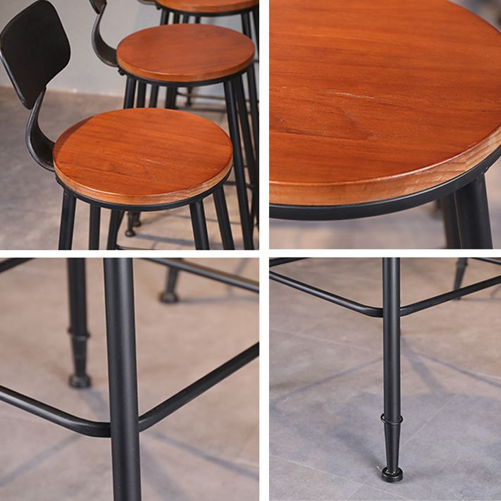 Industrial Bar Table Set 1/9 Pieces Counter Set with Black Base Clearhalo 'Bar Furniture' 'furn' 'furn_home_bar_bar_sets' 'Furniture' 'Home Bars & Bar Sets' 'home_bar_bar_sets' 'Kitchen & Dining Furniture' 1200x1200_3d5a9802-da20-4339-8f67-568a3161c1c6