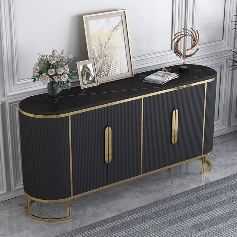 Glam Stone Stone Bodeboard buffet 33.4 "H Sala da pranzo a 4 porte Server