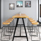 Pine Wood Bar Dining Table Rectangle Industrial Bar Table with Black Trestle Base Clearhalo 'Bar Furniture' 'Bar Tables' 'bar_tables' 'furn' 'furn_bar_tables' 'Furniture' 'furniture_bar_tables' 'Kitchen & Dining Furniture' 1200x1200_3d5efda2-e742-4615-acb2-4a8bce4e9a20