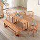 Rectangle Wood Dining Table Modern Oak Table in Nature with Double Pedestal Clearhalo ' dining_table' 'Dining Tables & Seating' 'Dining Tables' 'furn' 'furn_dining_table' 'Furniture' 'furniture_dining_table' 'Kitchen & Dining Furniture' 'kitchen&dining_furn' 'kitchen' 'kitchen_dining_table' 1200x1200_3d5f7fe0-47e6-4b38-a04c-230ce2eead1f