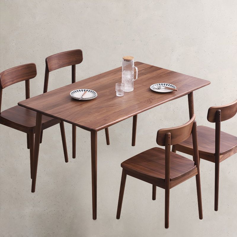Contemporary Solid Wood Top Dining Room Furniture with Wooden 4 Legs Table Dinette Set Clearhalo 'Dining Room Sets' 'Dining Tables & Seating' 'dining_room_set' 'furn' 'furn_dining_room_set' 'Furniture' 'furniture_dining_room_set' 'Kitchen & Dining Furniture' 'kitchen&dining_furn' 'kitchen' 1200x1200_3d6120ff-3921-4000-9137-0b2360b9e136