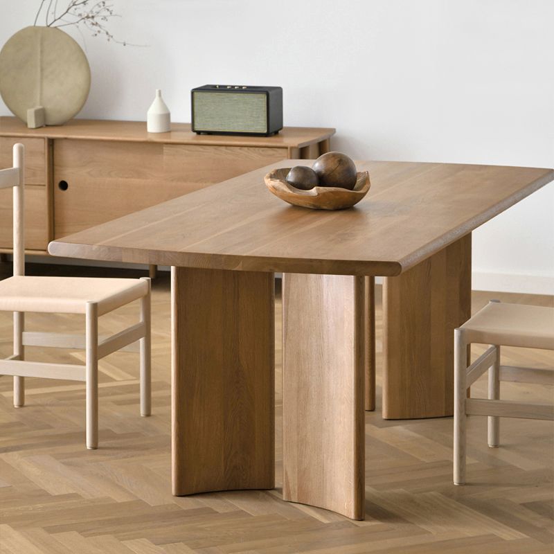 Contemporary Solid Wood Table for Restaurant Rectangle Dining Table with 4 Legs Clearhalo 'Dining Tables & Seating' 'Dining Tables' 'dining_table' 'furn' 'furn_dining_table' 'Furniture' 'furniture_dining_table' 'Kitchen & Dining Furniture' 1200x1200_3d62bb1a-9c59-43fe-b63b-a3e5575a4dee